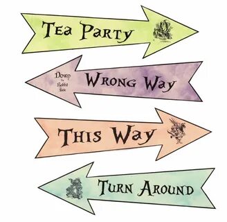 Party Arrows Alice in Wonderland party decoration large set 