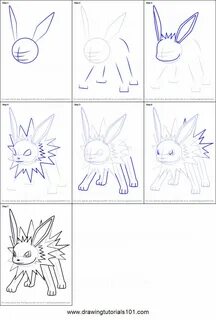 How to Draw Jolteon from Pokemon GO Printable Drawing Sheet 