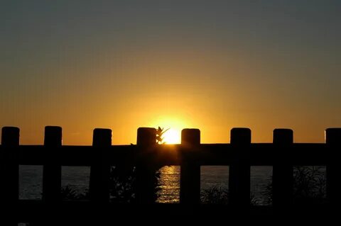 Sunset Gate Sun Trapped Evening free image download