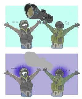 Poor bandit and Jäger losing their acog sights in the game ;