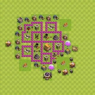 Trophy (Defense) Base TH6 - Clash of Clans - Town Hall Level