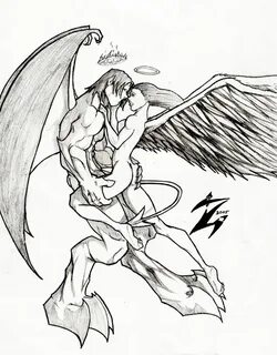 Angel sketch, Sketches, Demon drawings