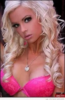 Pink bra Hot blondes Pinterest