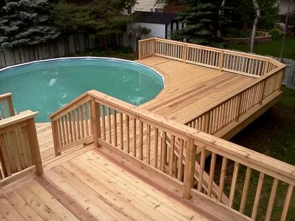 10+ Pretty Wood Pool Deck Design For Home Outdoor Inspiratio