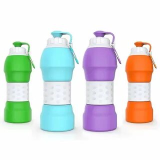 Силиконовая складная бутылка для воды Collapsible Silicone W