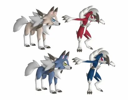 Download Zip Archive - Midnight Lycanroc 3d Model Transparen