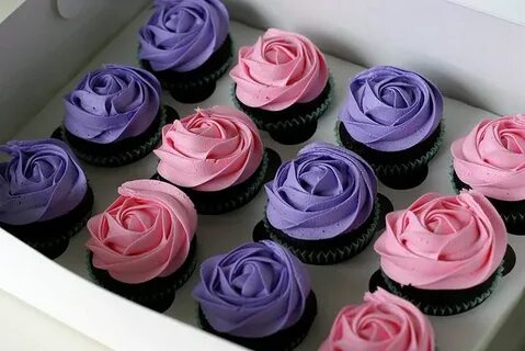 Purply pinky! Rose cupcakes, Cupcake cakes, Purple cupcakes