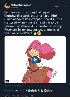 Raye Rodriguez revealed that High Guardian Spice has wrapped