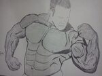 HafiyHamdan: muscle man drawing