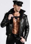 Pin on Men's Leather Fashion