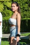 Madison Beer in Denim Shorts and Tank Top -07 GotCeleb