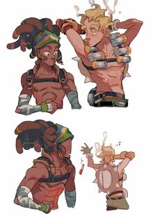 Junkrat - Lucio Комиксы, Фандом, Позы действий