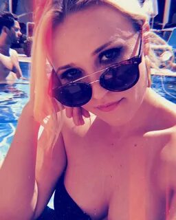 EMILY OSMENT in Bikini at a Pool in Las Vegas - Instagram Pi