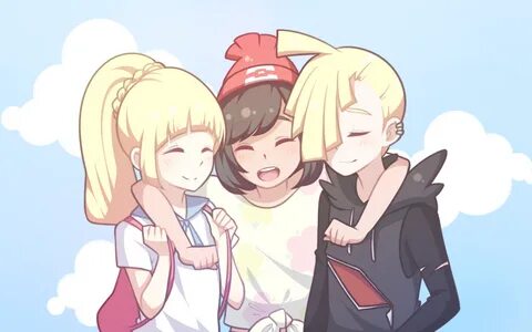 Lillie, Moon, and Gladion Pokémon Sun and Moon Pokemon moon 