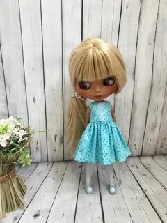 Blue dress for Blythe doll in my Etsy store