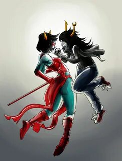 Terezi / Vriska by kaerhon Homestuck, Cool artwork, Webcomic