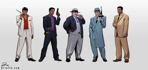 More Like Gangsters by ArtofTu Gangster, Concept art charact