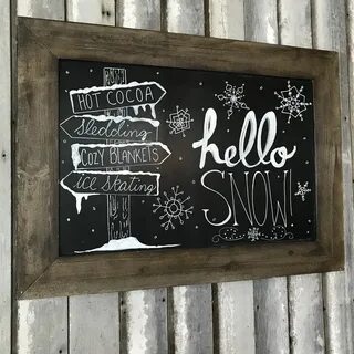 Snow fun chalkboard art Christmas chalkboard art, Chalkboard