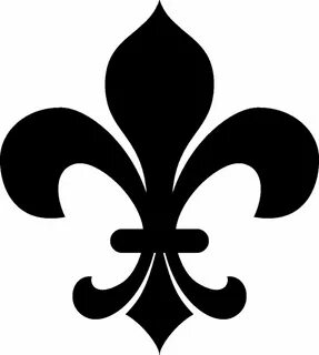 fleur de lis with a sash tied around it clipart - Google Sea