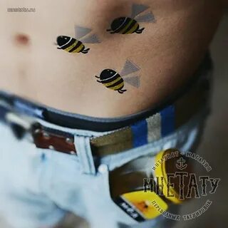 Переводная татуировка Пчелка - купить в интернет-магазине Мн