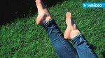 spring time. bare feet waving happily in the air. - YouTube