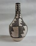 Индейский винтаж Acoma Керамика Ваза Роуз Чино 1977 No 1225 