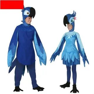 Adulto Rio Blu Uomini Parrot Uccello Animale Costume Cosplay