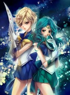 Sailor Neptune and Sailor Uranus Fanart by In. Sailor moon p