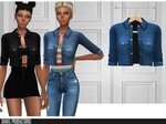ShakeProductions 289 - Denim Jacket Sims 4 clothing, Sims 4 