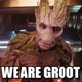 Шаблон We are Groot - Рисовач .Ру