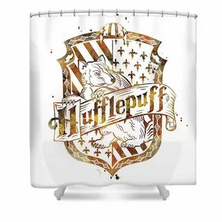 Hufflepuff Crest Shower Curtain for Sale by Monn Print Home,