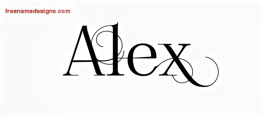 Decorated Name Tattoo Designs Alex Free - Free Name Designs