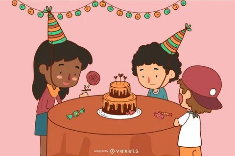 Descarga Vector De Dibujos Animados De Cumpleaños
