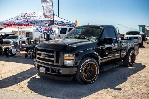 Lowered Super Duty Street Truck Put on Fuel Rims With Low-pr