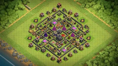 Town Hall 9 Hybrid Base with Copy Link - Base of Clans