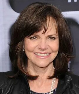 Sally Field Medium Straight Formal Hairstyle with Side Swept