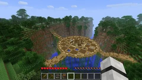 Minecraft bridge idea, platform between mountains. Minecraft