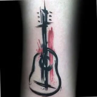The Meaning of the tattoo Guitar: history, facts, photo draw