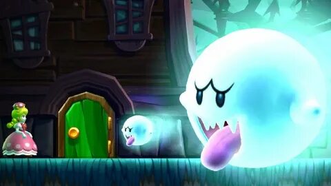 New Super Mario Bros U Deluxe - All Ghost Houses with Peache