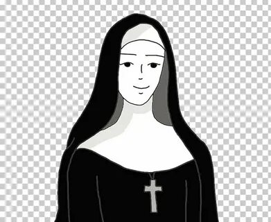 Nun clipart black and white, Nun black and white Transparent