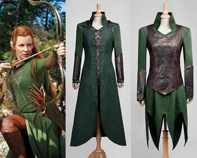 3 Elf Tauriel Outfit Lord of the Rings Cosplay Costume Outfi
