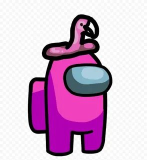 HD Among Us Crewmate Pink Character With Flamingo Hat PNG Ci