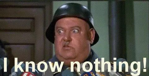 #75 SGT. SHULTZ (HOGAN'S HEROES) Hogans heroes, Giphy, Know 