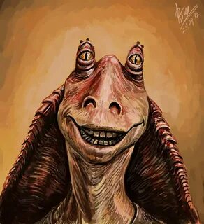 Jar Jar Binks Painting at PaintingValley.com Explore collect