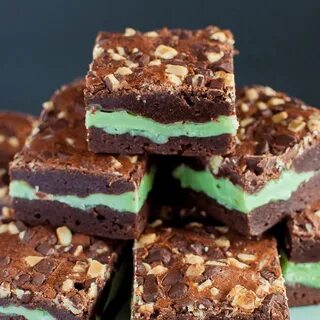 Mint Fudge Stuffed Brownies - Back for Seconds