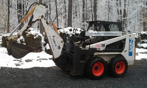 Bobcat 753 Skid Steer Loader With 709 Backhoe Attachment