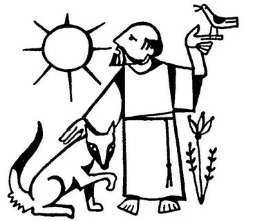 Adorable Francis of assisi, St francis, Coloring pages
