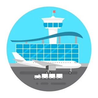 Flat Style Airport 203108 Vector Art at Vecteezy