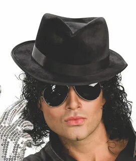 Michael Jackson Adult Black Fedora Hat - Hats & Headgear