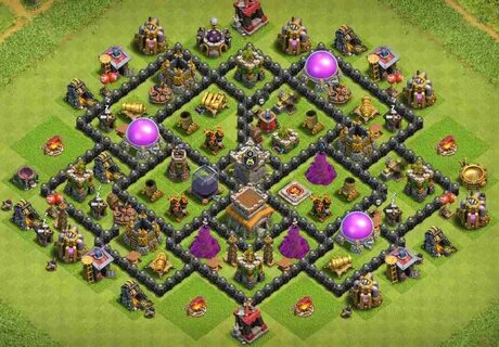 Clash of Clans Bases war for Town hall 8 - ClashTrack.com